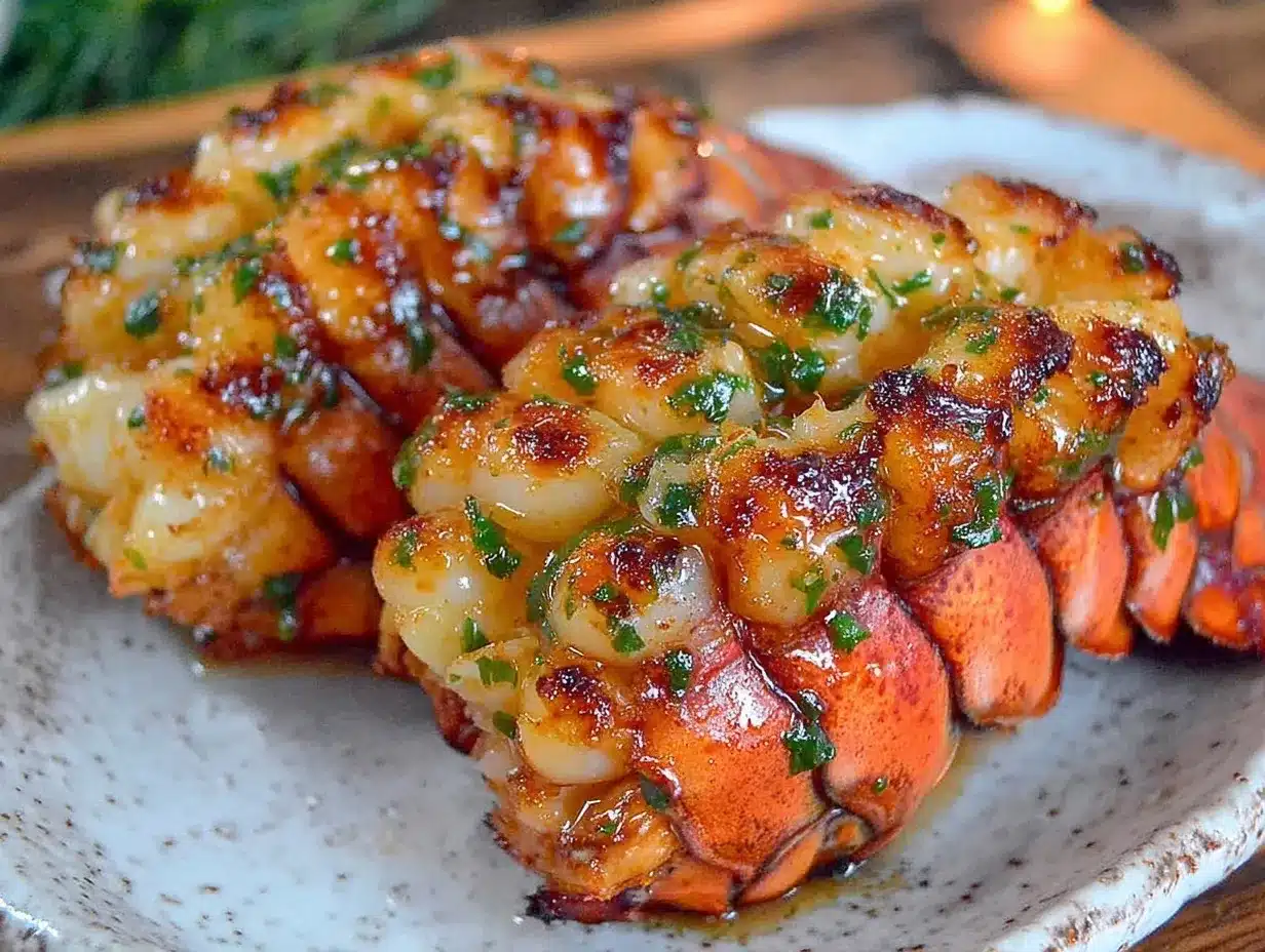 garlic butter grilled lobster tails preparation steps
