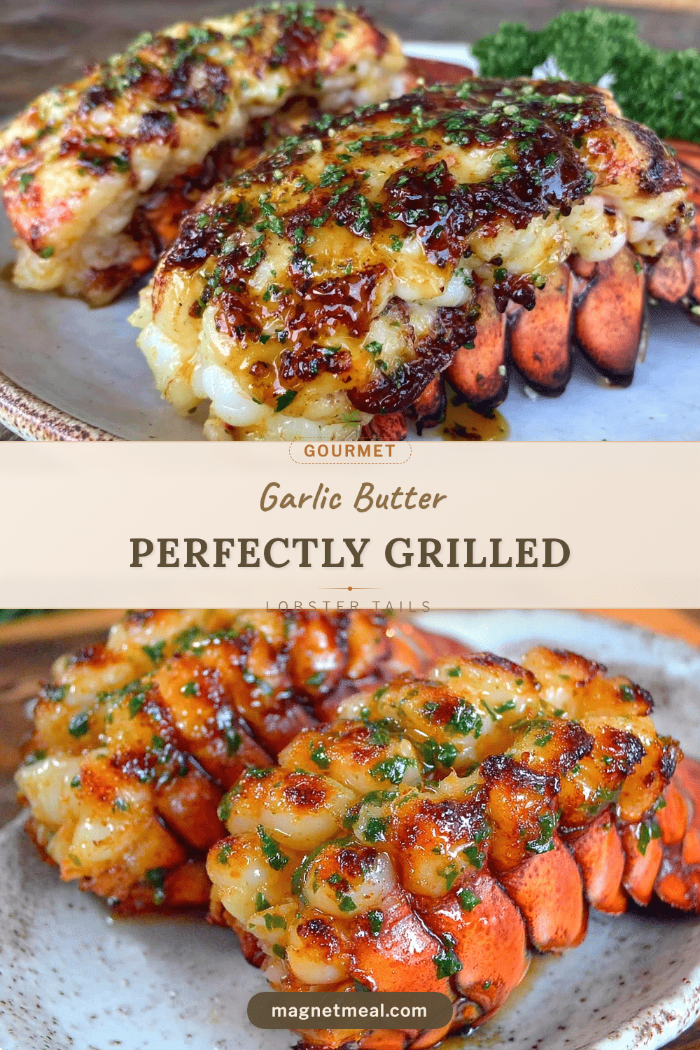 garlic butter grilled lobster tails recipe