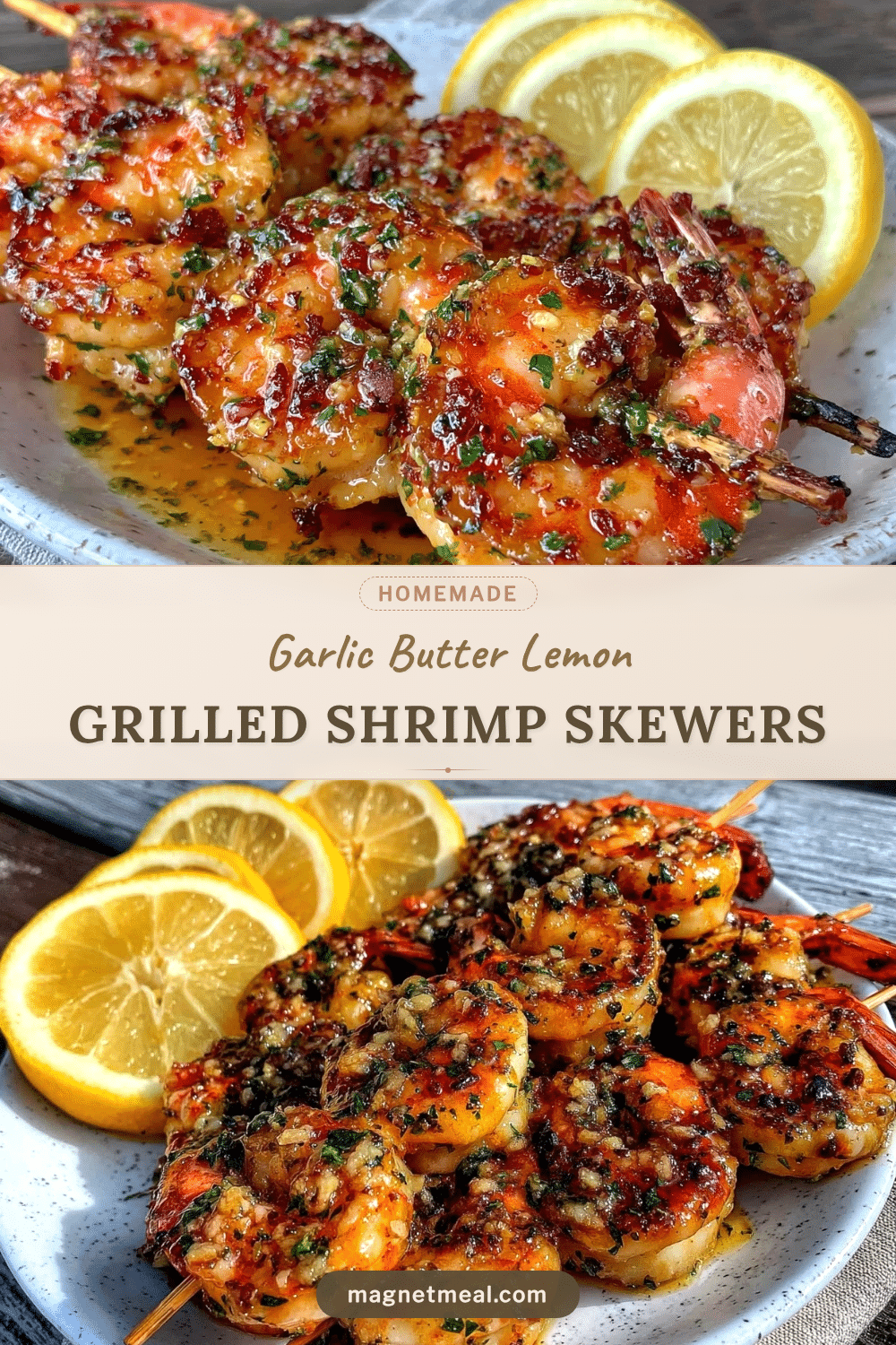 garlic butter grilled shrimp skewers recipe