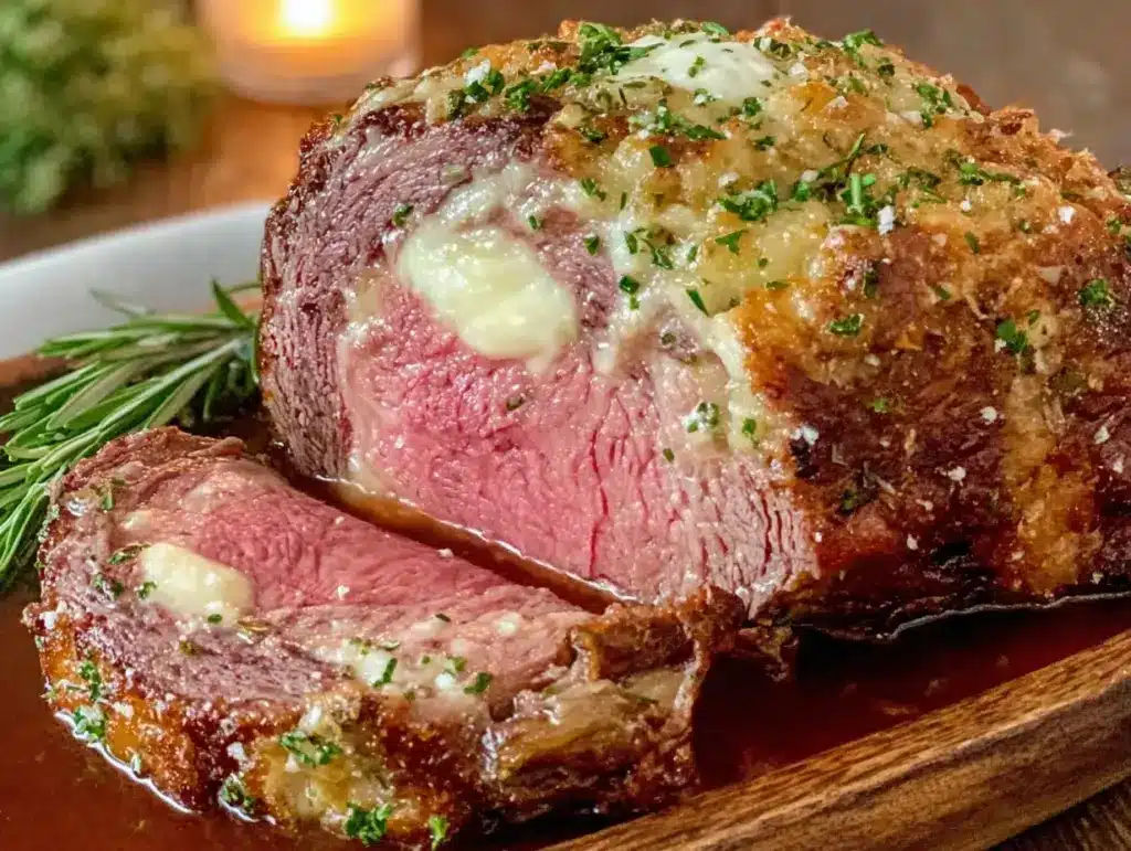 garlic butter prime rib roast - featured image