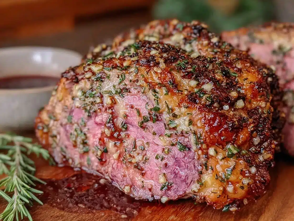 garlic butter prime rib roast preparation steps