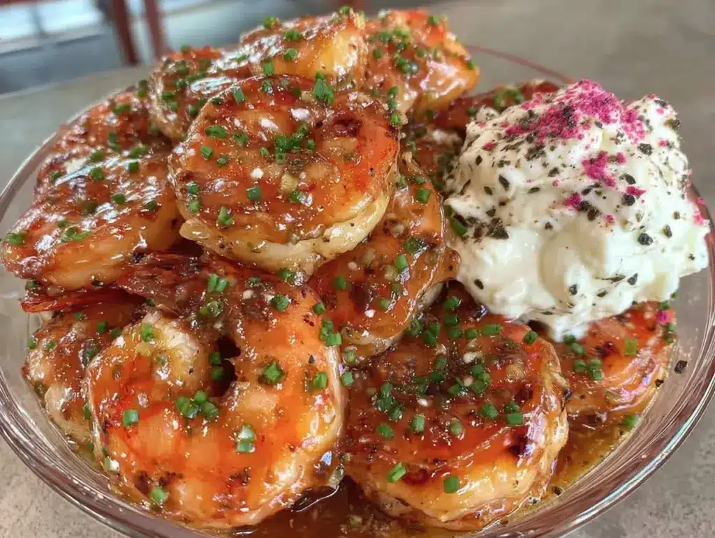 garlic butter shrimp cocktail - featured image
