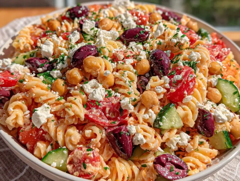 Greek pasta salad - featured image