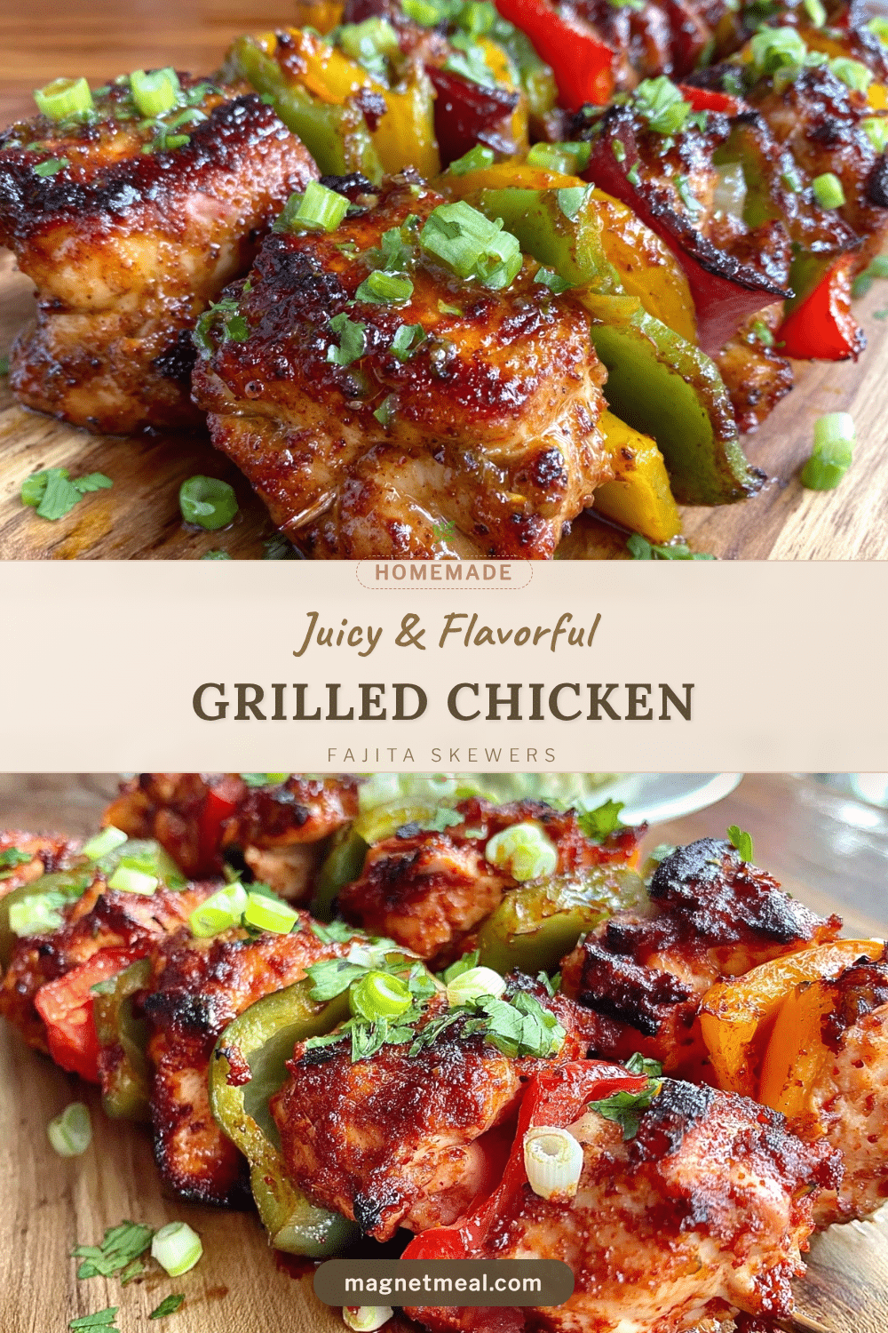 grilled chicken fajita skewers recipe