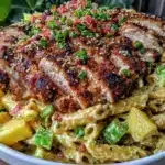 grilled hawaiian chicken pasta salad - featured image