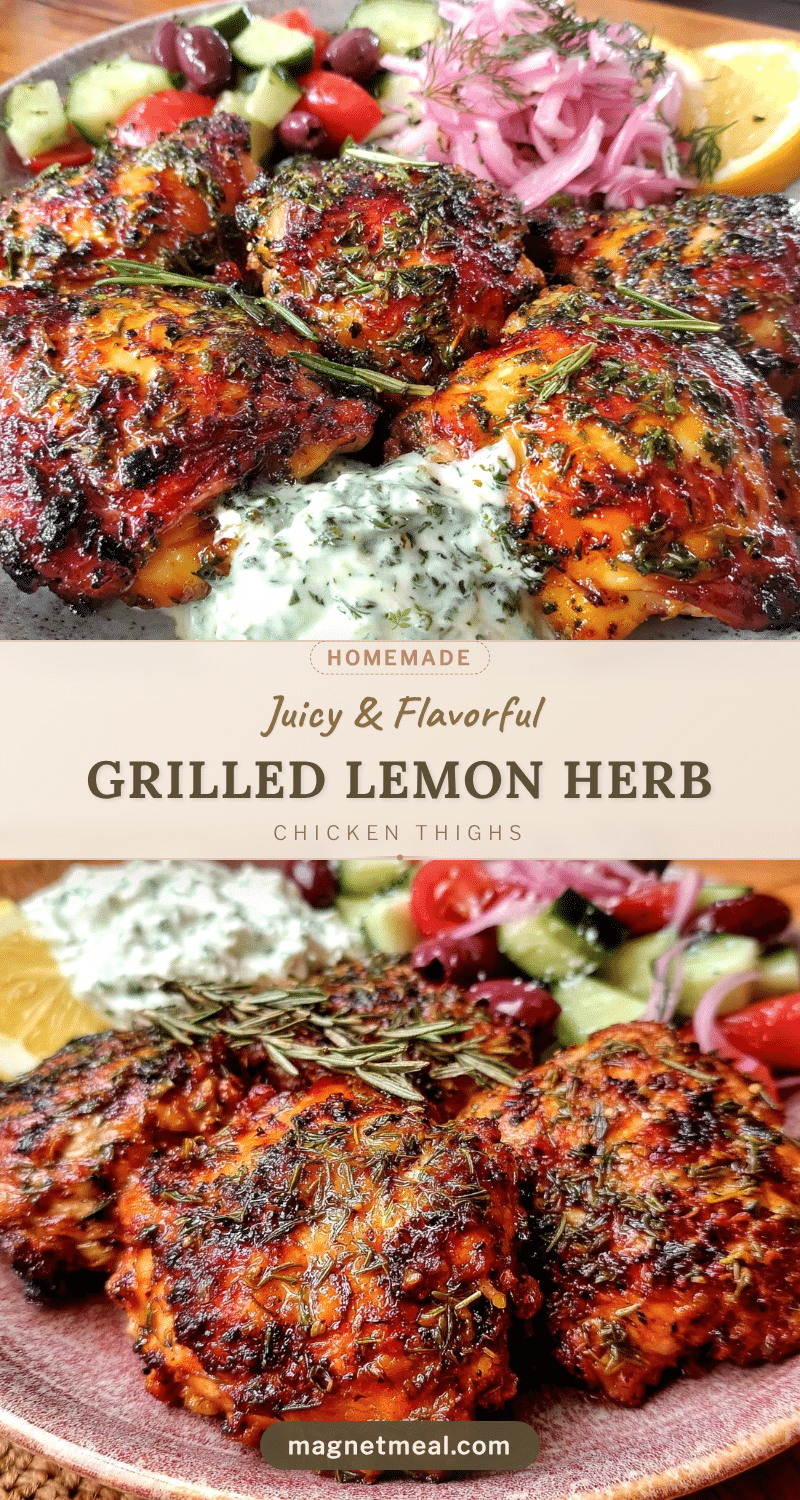 grilled lemon herb chicken thighs recipe