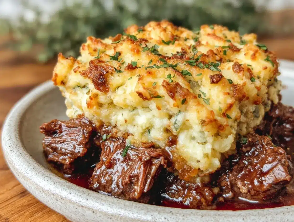 Guinness Braised Beef Short Rib Shepherds Pie preparation steps