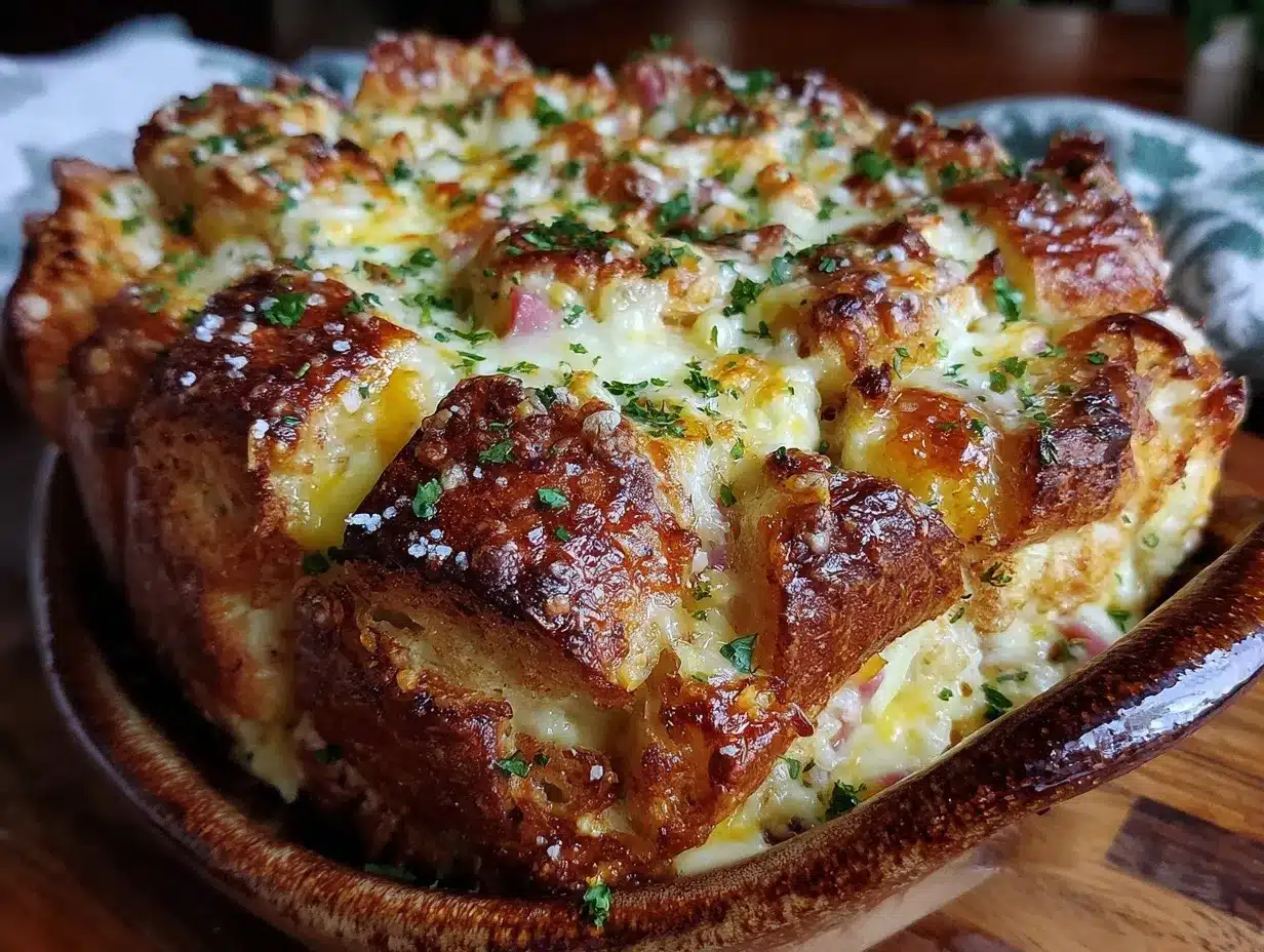 ham and gruyere croissant bake preparation steps