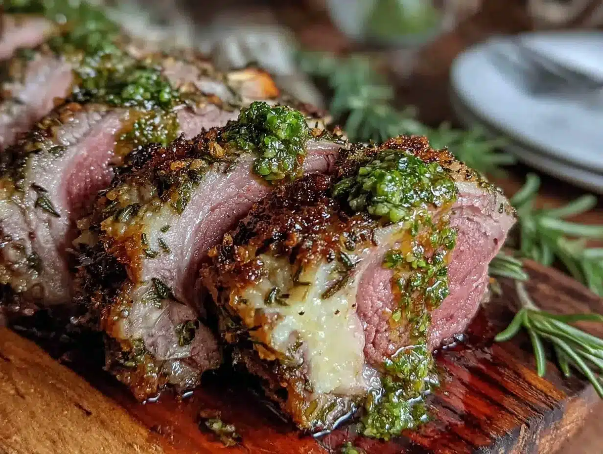 herb-crusted rack of lamb preparation steps