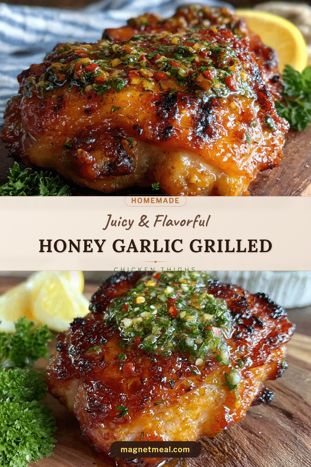 honey garlic grilled chicken thighs recipe