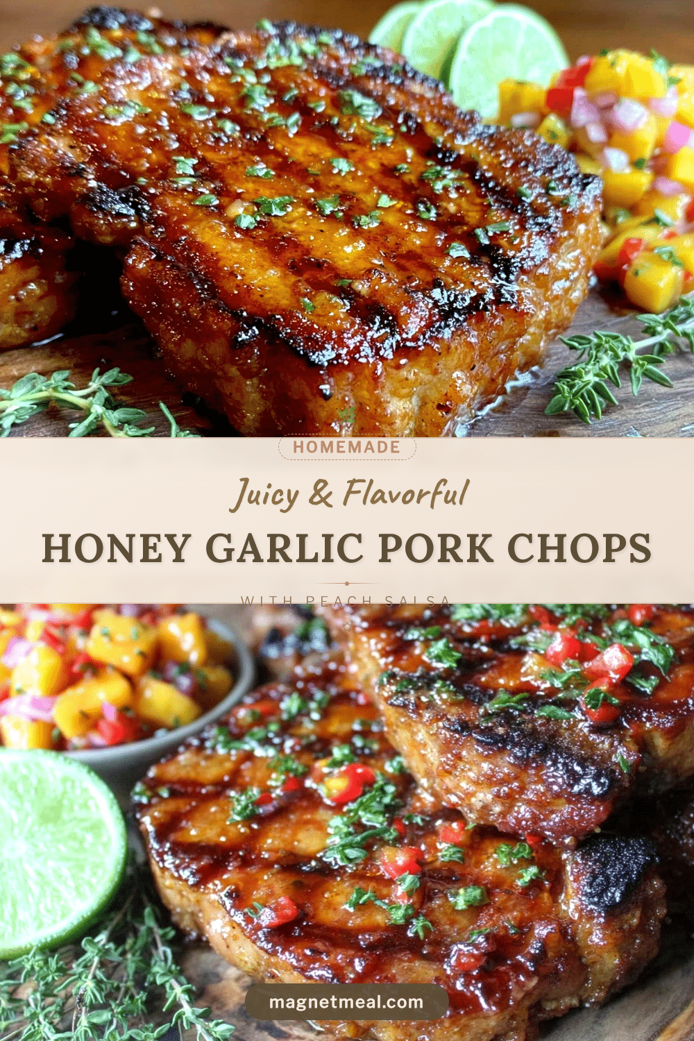honey garlic grilled pork chops recipe