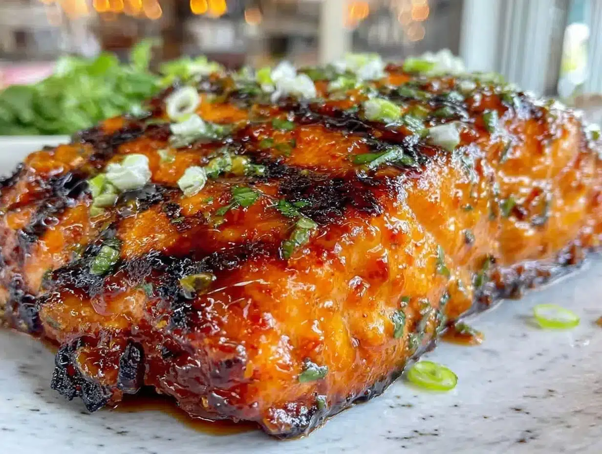honey sriracha glazed grilled salmon preparation steps