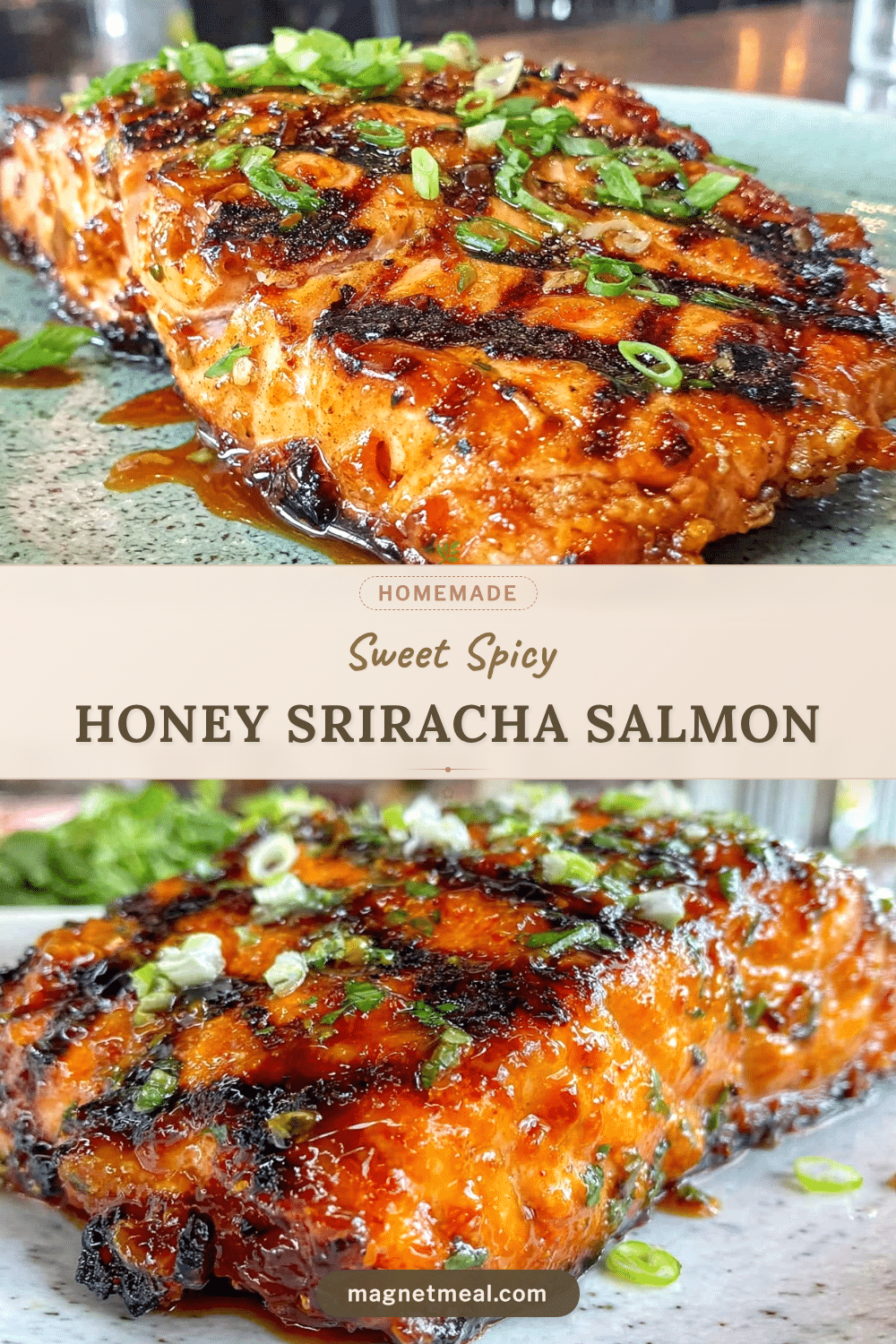 honey sriracha glazed grilled salmon recipe