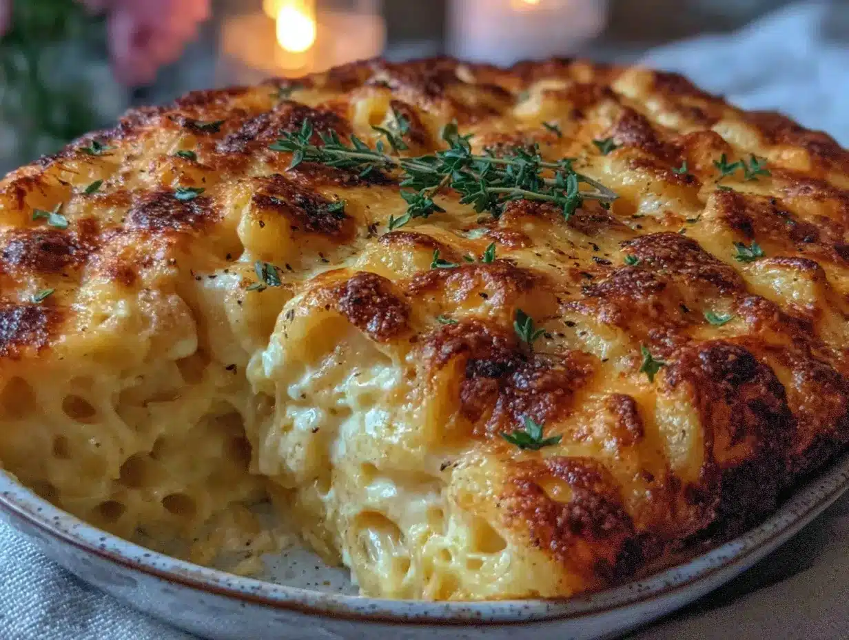 Irish cheddar macaroni cheese bake preparation steps