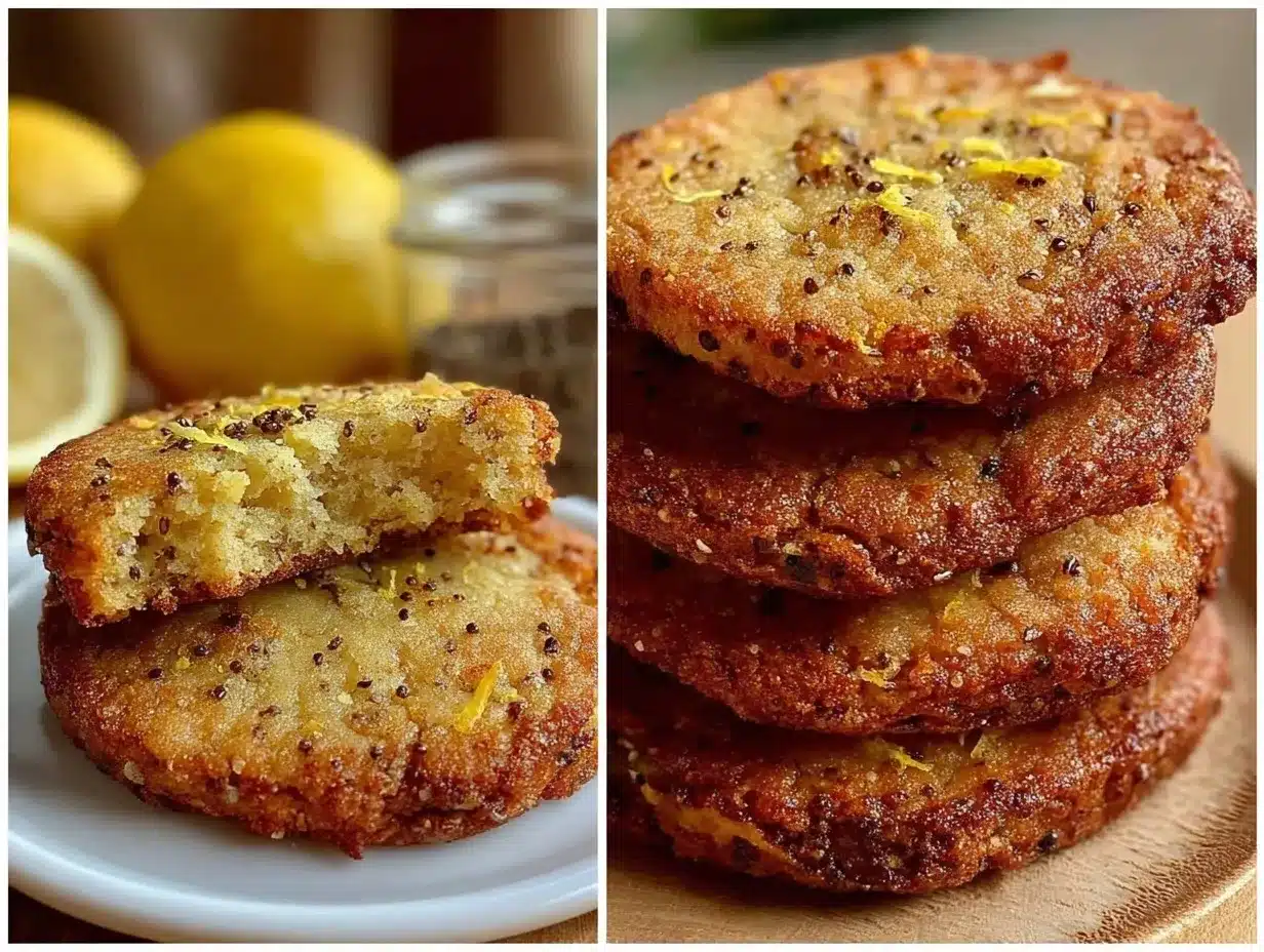 lemon poppy seed brown butter cookies preparation steps