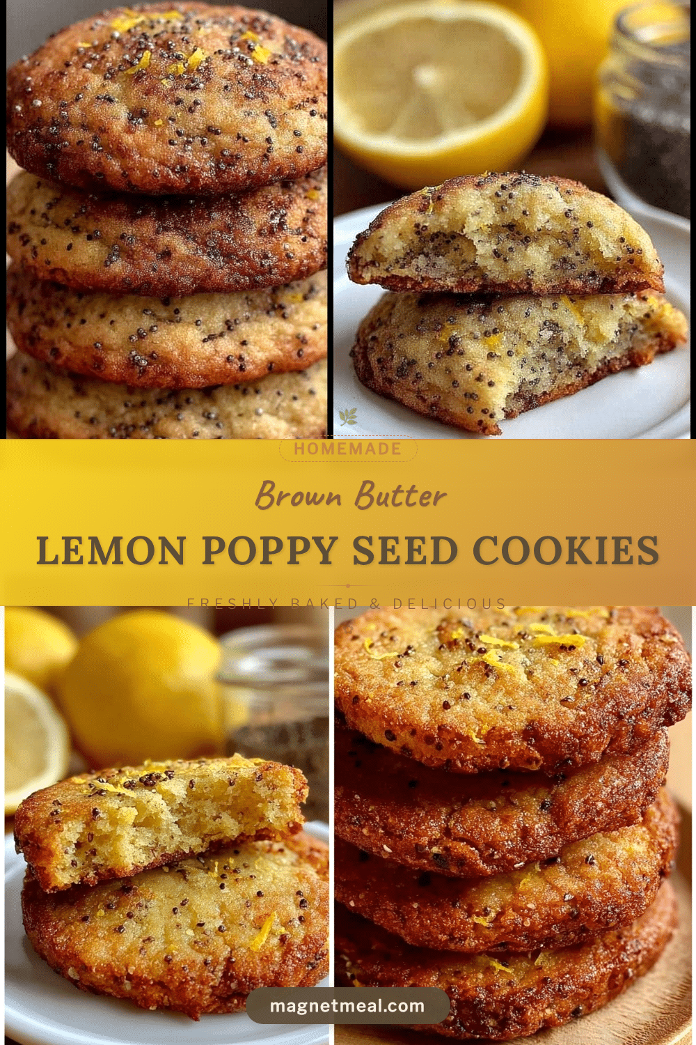 lemon poppy seed brown butter cookies recipe