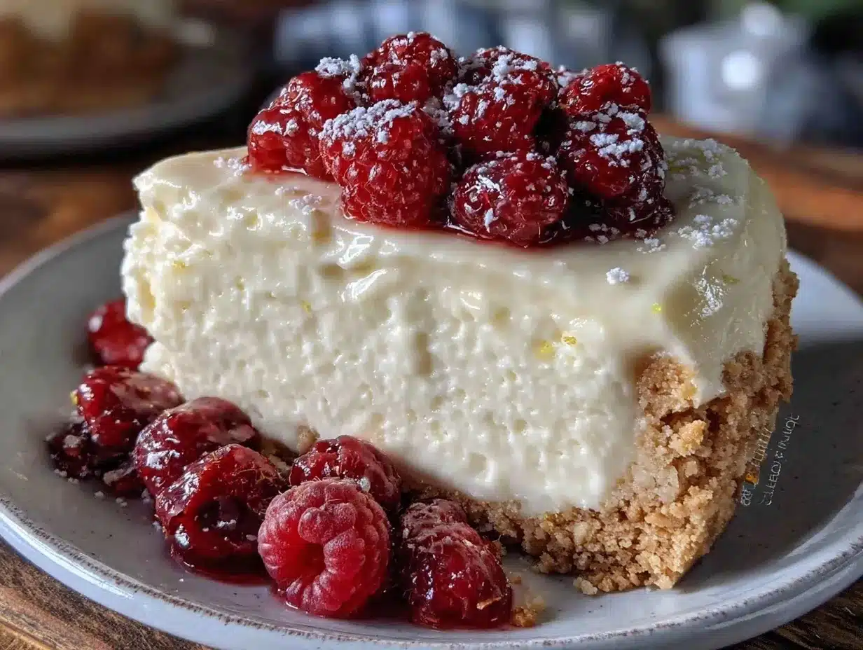lemon raspberry chilled cheesecake preparation steps