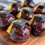 mini graduation cap dark chocolate truffles - featured image