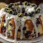 moist lemon blueberry bundt cake - featured image