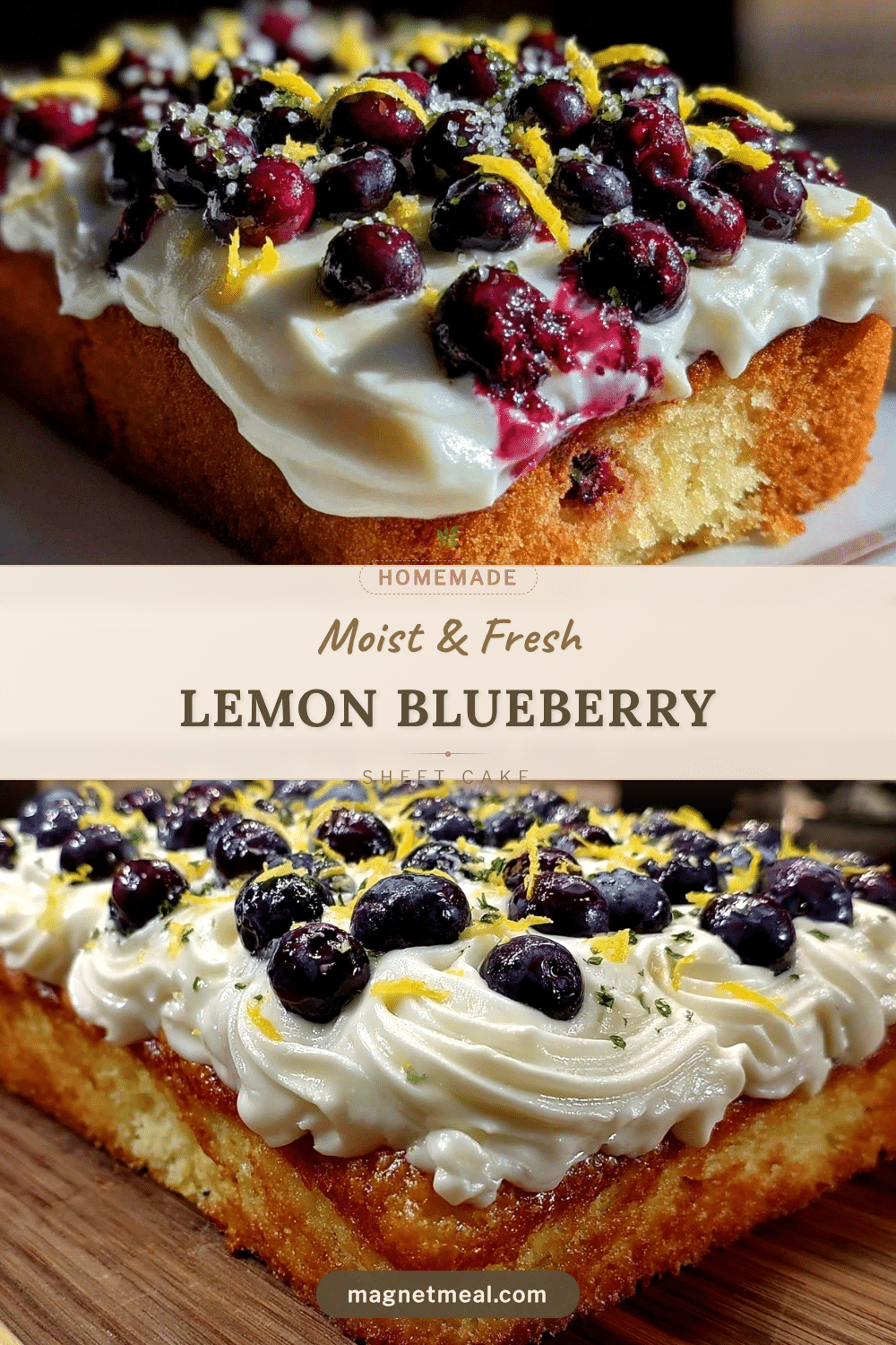 moist lemon blueberry sheet cake recipe