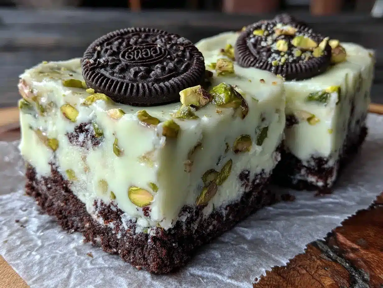 no bake pistachio cheesecake bars preparation steps