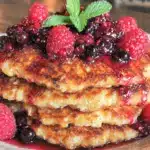no sugar banana oat pancakes - featured image