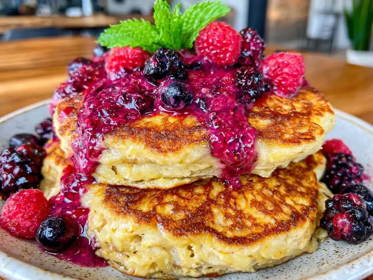 no sugar banana oat pancakes preparation steps