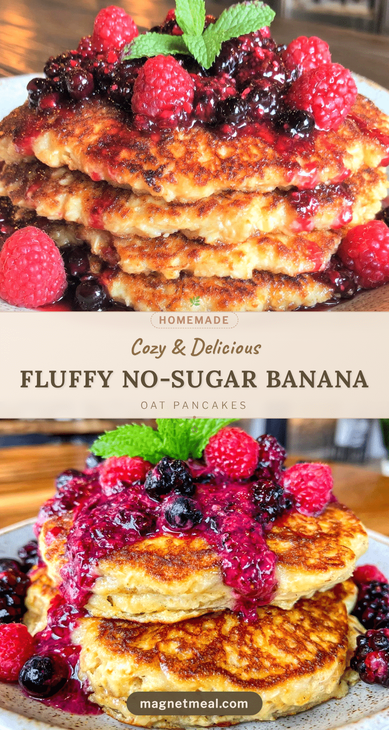 no sugar banana oat pancakes recipe