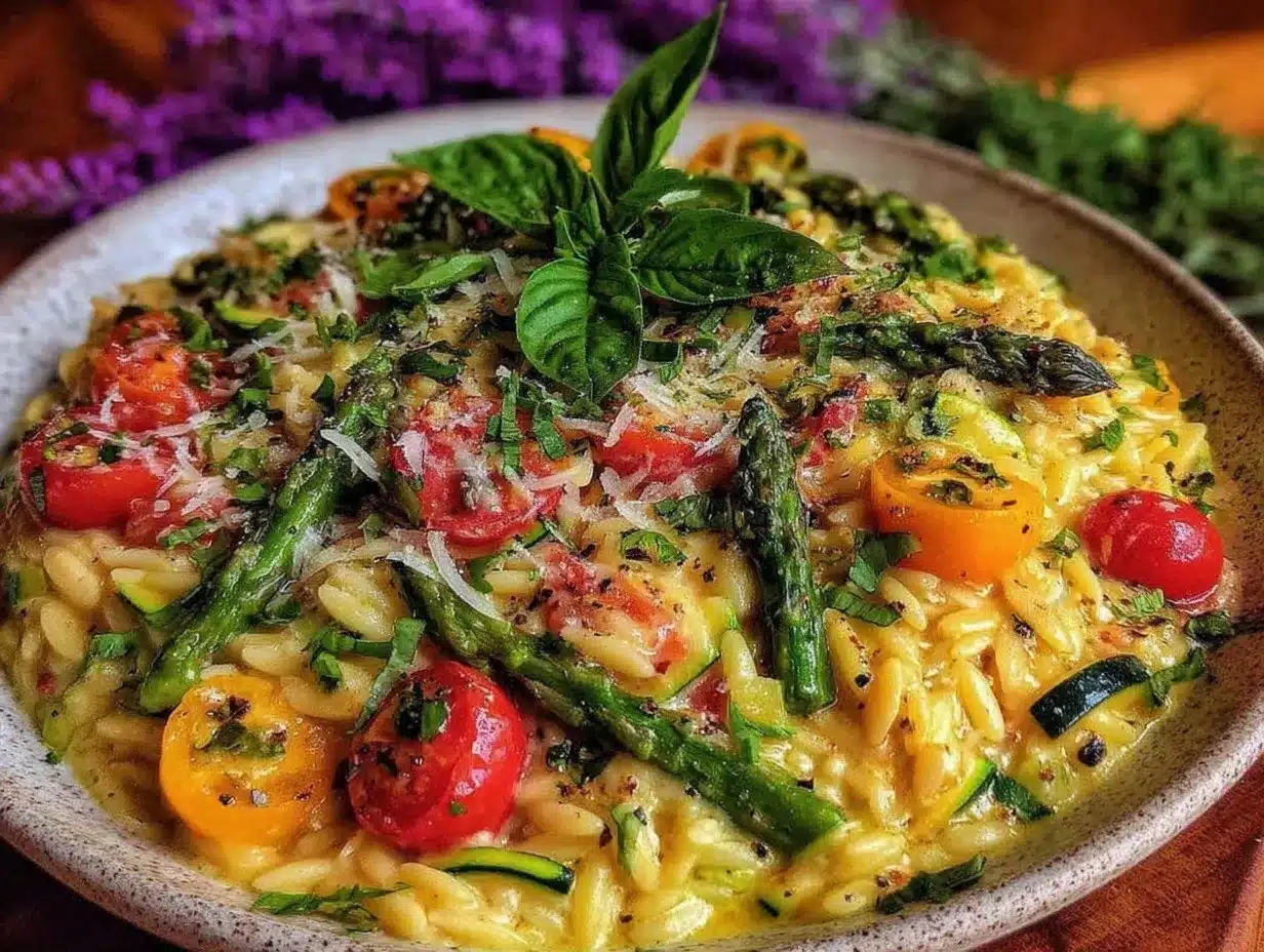 one-pot orzo summer primavera preparation steps
