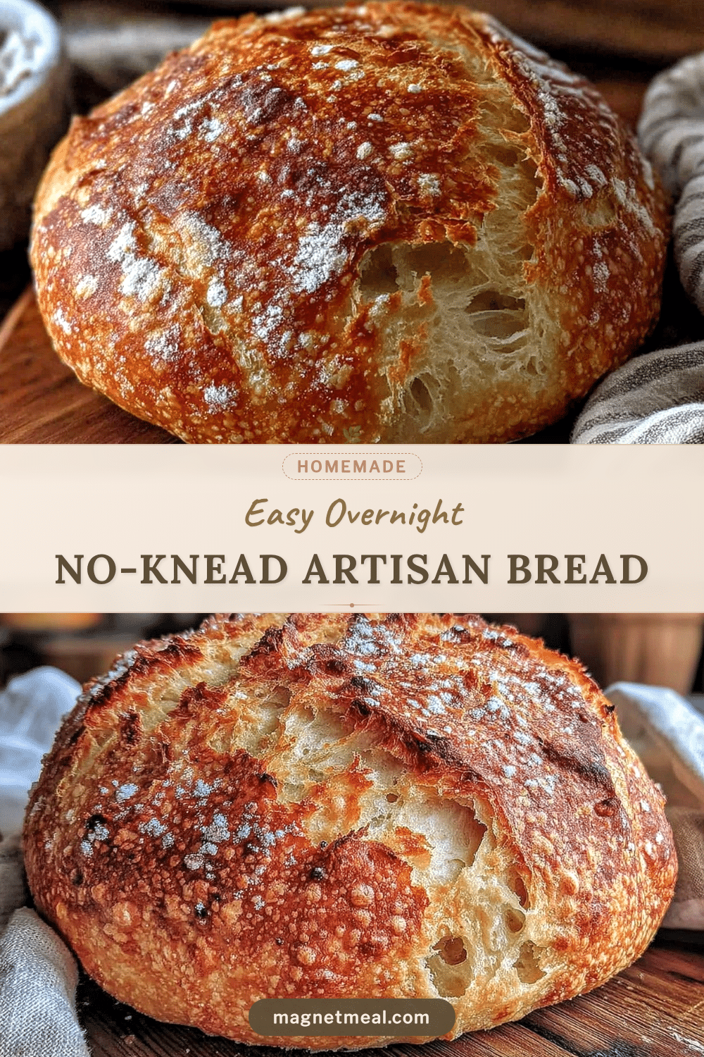 overnight no-knead artisan bread recipe