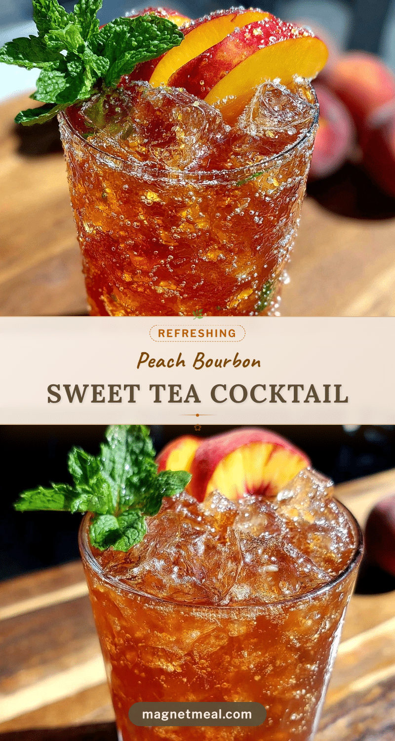peach bourbon sweet tea cocktail recipe