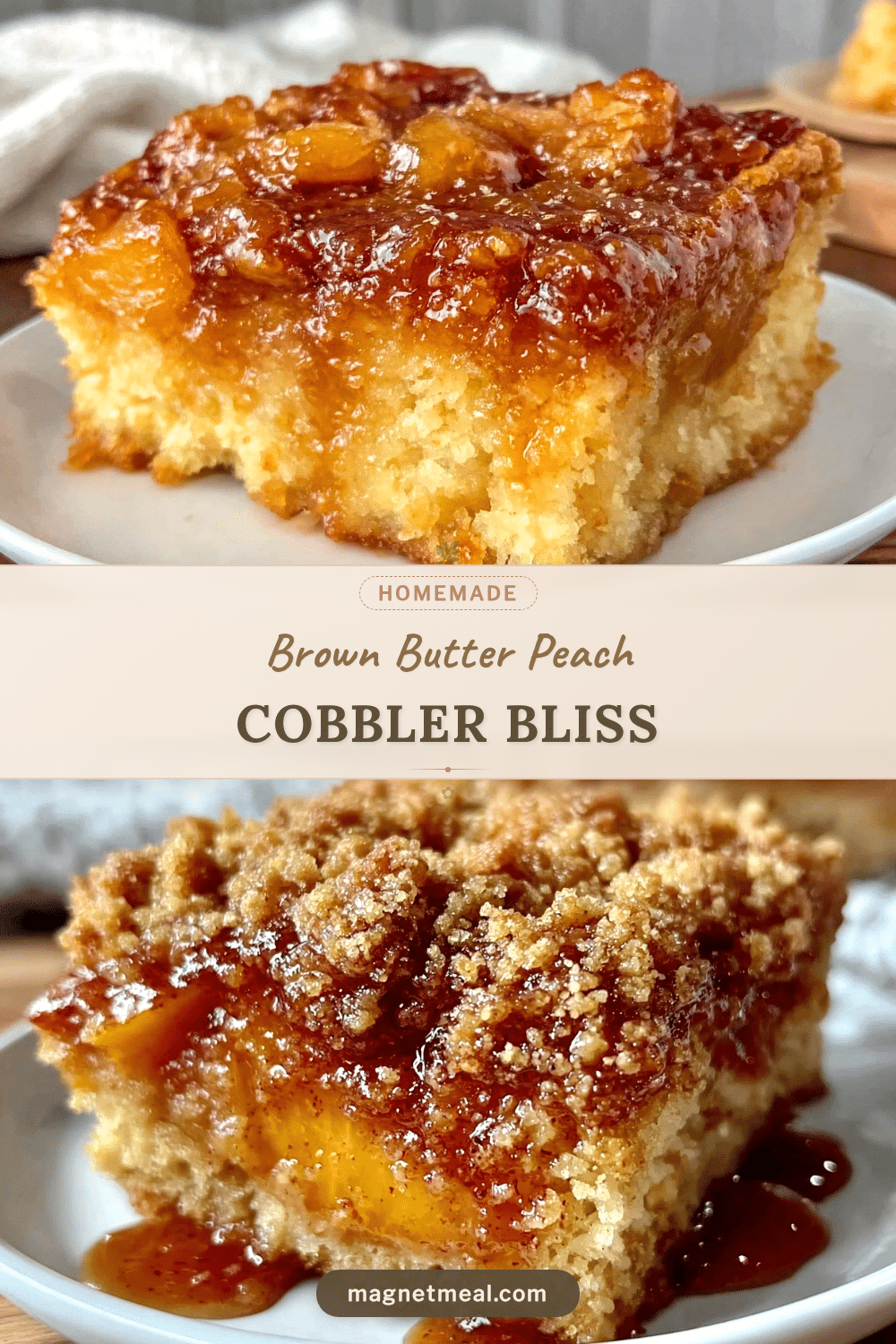 peach cobbler brown butter crust recipe