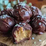 peanut butter chocolate Easter egg truffles - featured image