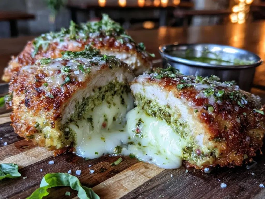 pesto stuffed chicken - featured image