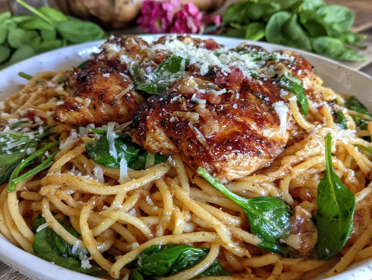 quick garlic brown butter chicken pasta preparation steps