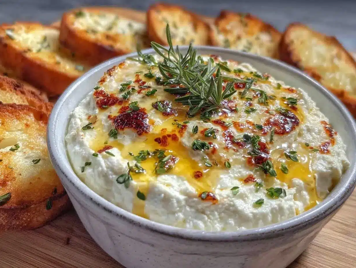 savory hot honey goat cheese dip preparation steps