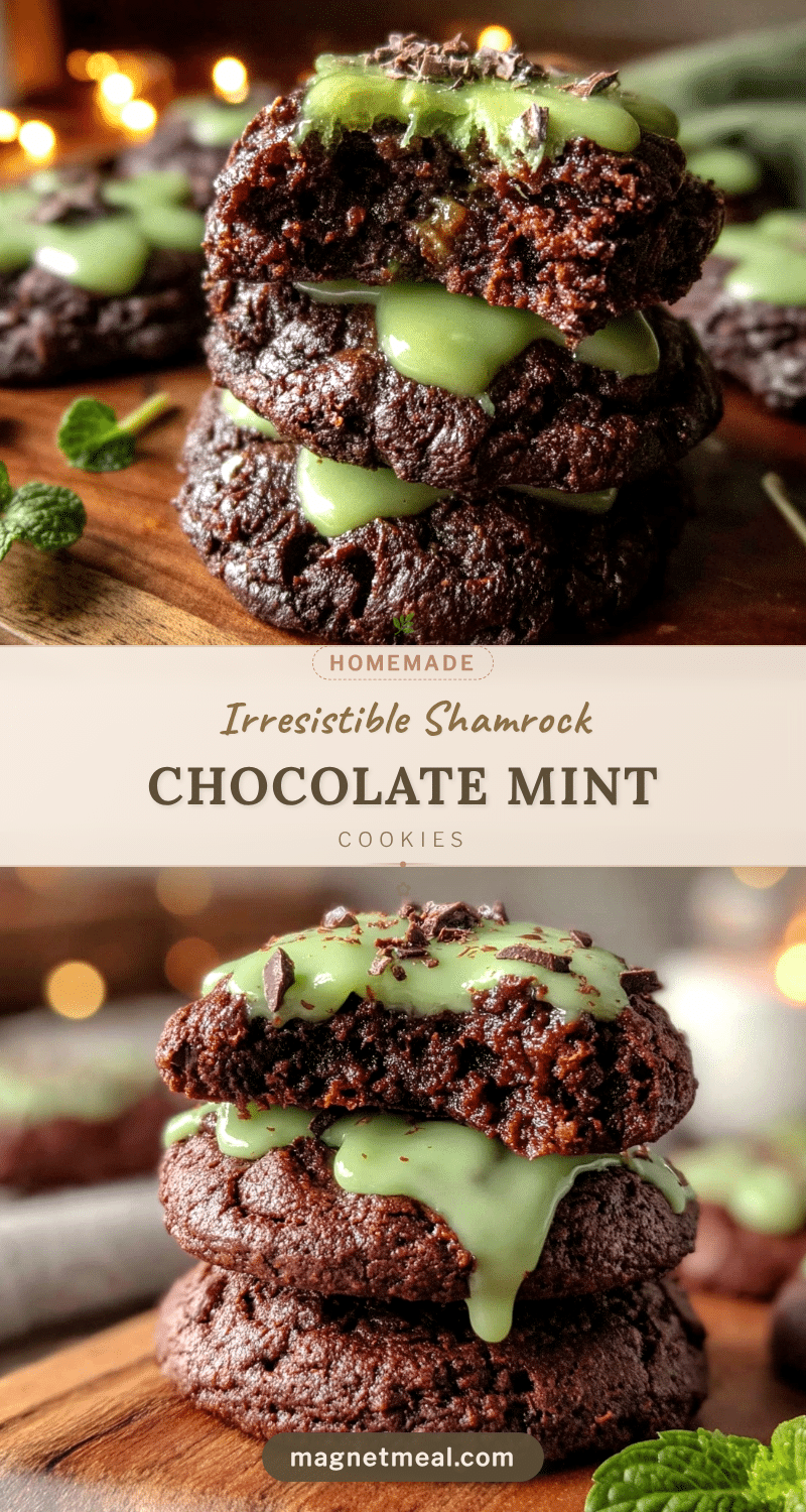 shamrock chocolate mint brownie cookies recipe