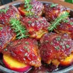 sheet pan bbq chicken thighs - featured image