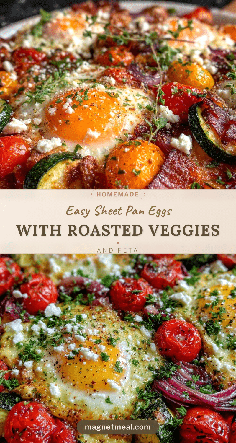 sheet pan eggs and roasted vegetables bake recipe