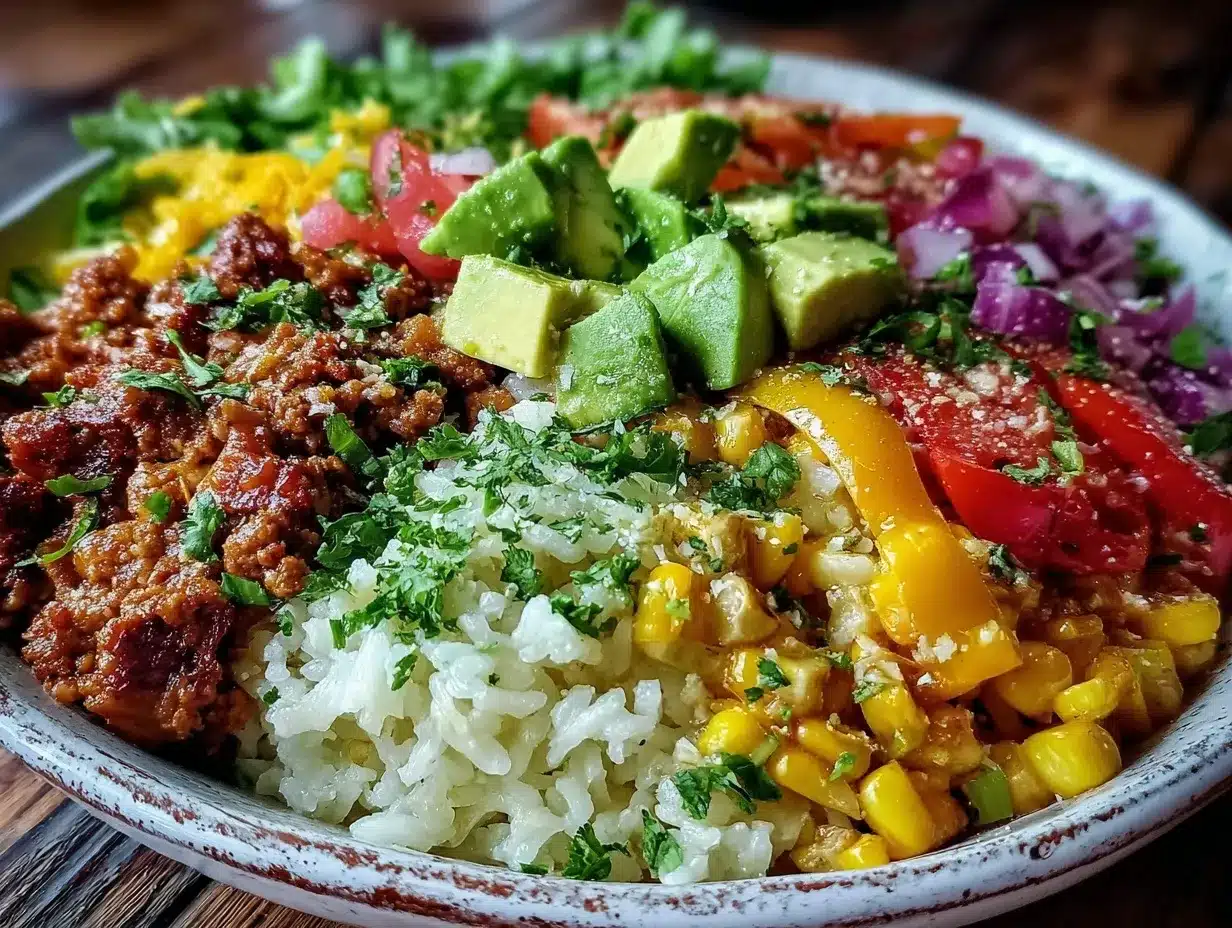 sheet pan ground turkey taco bowl preparation steps
