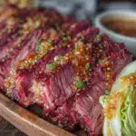 slow cooker corned beef and cabbage - featured image