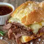 slow cooker french dip sandwiches - featured image