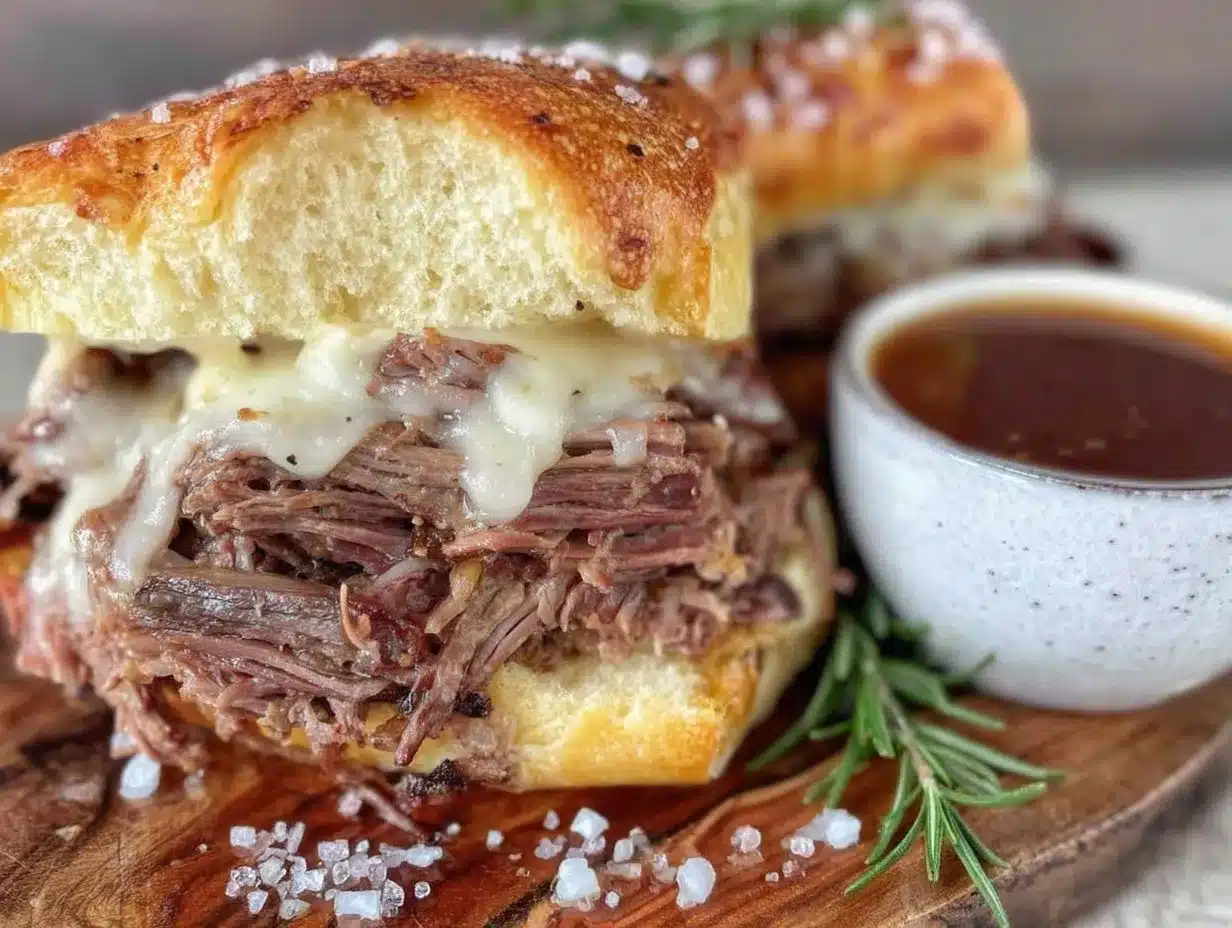 slow cooker french dip sandwiches preparation steps