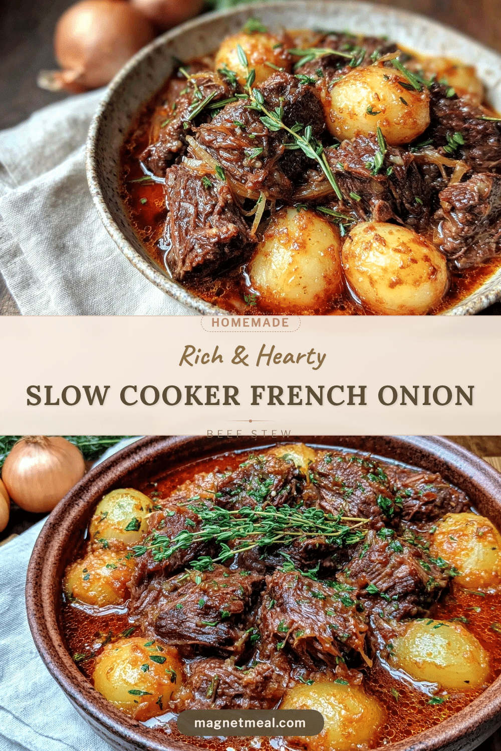 slow cooker french onion beef stew recipe