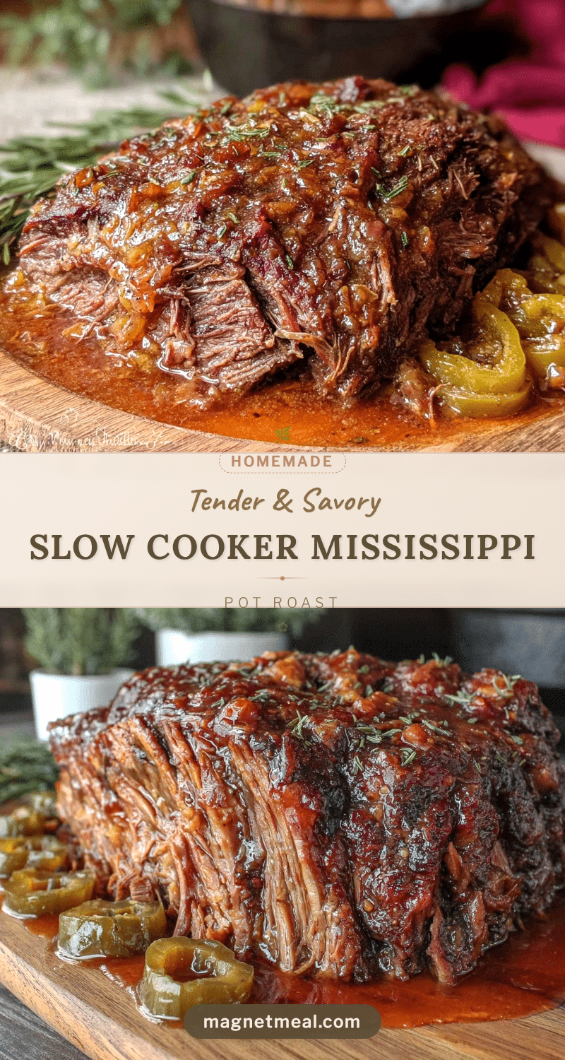 slow cooker Mississippi pot roast recipe