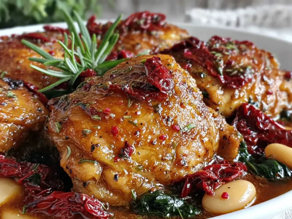 slow cooker tuscan chicken - featured image