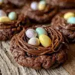 small batch Easter nest chocolate cookies - featured image