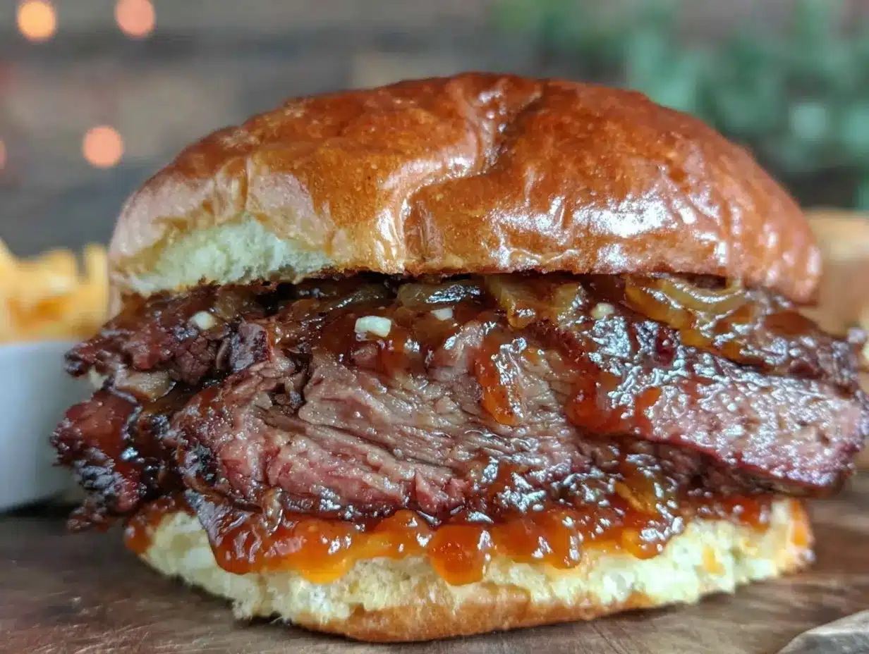 smoked beef brisket burger preparation steps