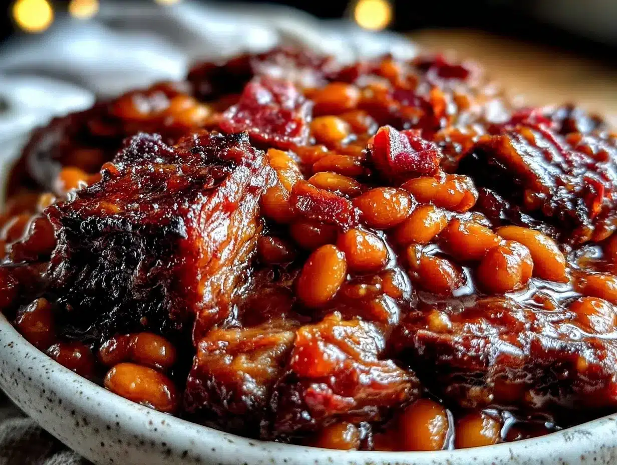 smoked brisket baked beans preparation steps