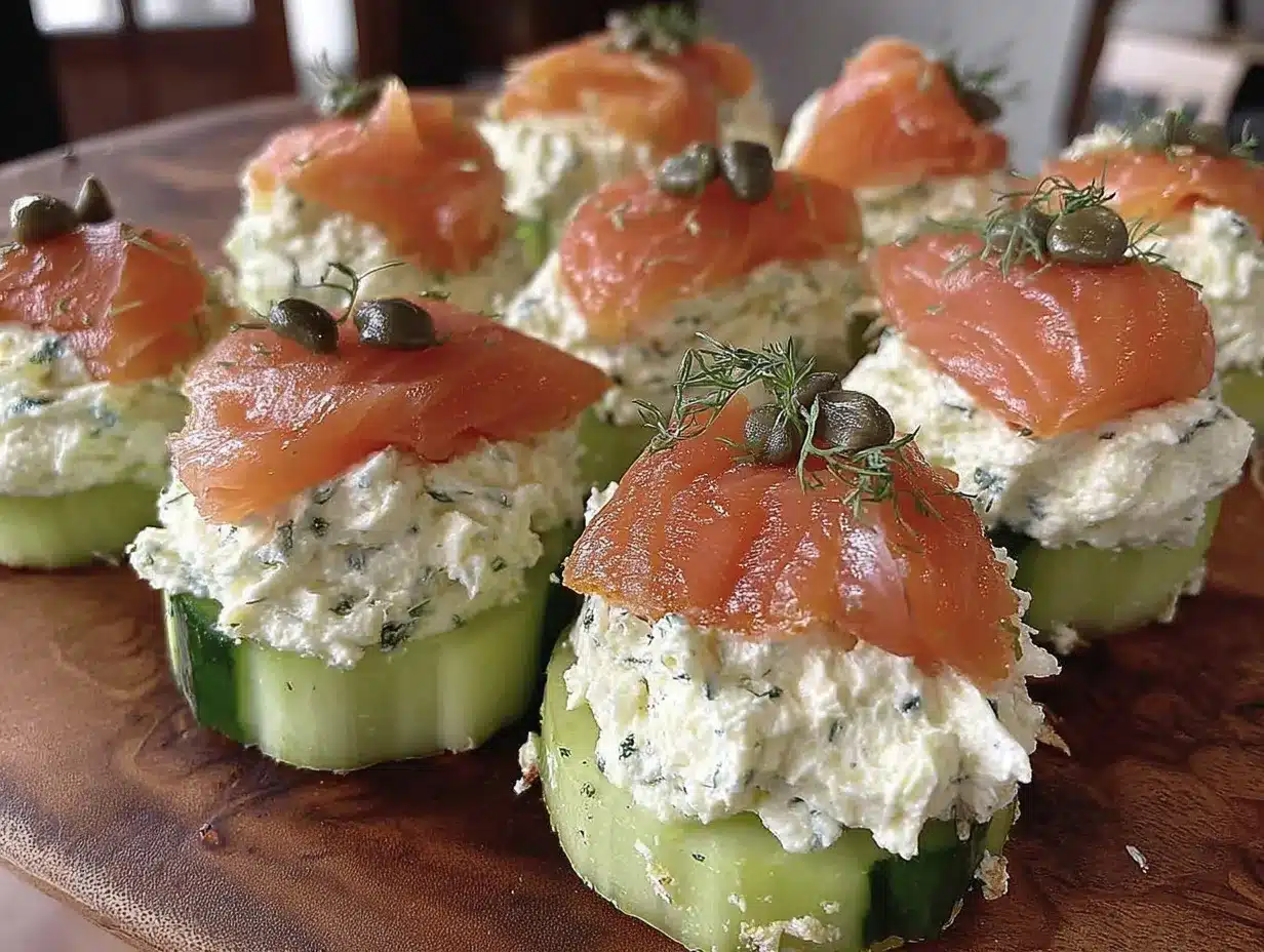 smoked salmon cucumber bites preparation steps